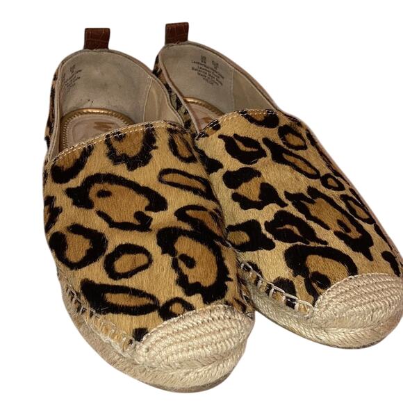 Sam Edelman Khloe Espadrille Cheetah\Animal Print Casual sz 6 Calf Hair Loafers - Picture 6 of 8